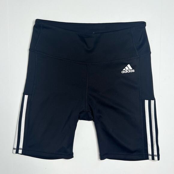 Adidas Classic Three Stripe Black Bike Shorts - Picture 1 of 3